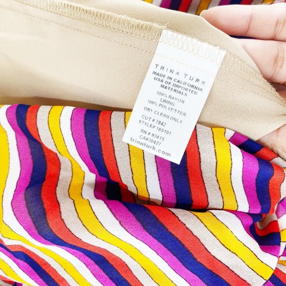 Trina Turk Women's Striped La Paz Blouse NWT - Picture 8 of 11